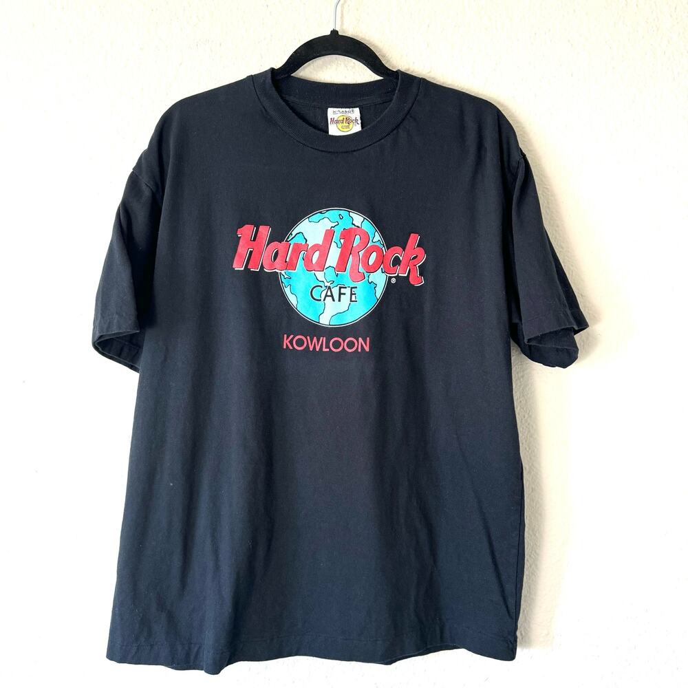 Vintage Single Stitch Hard Rock Cafe Kowloon T Shirt Size XL